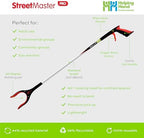 LP2133IB Streetmaster Pro-Litter Picker, Red/Silver, 33-Inch