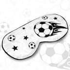 Soccer Sleep Mask for Teens, Football Themed Blackout Eye Sleeping Mask with Adjustable Elastic Strap Soft & Breathable Eye Cover for Home Office Travel Party