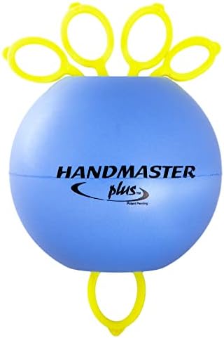 Handmaster Plus Physical Therapy Hand Exerciser - Forearm Exerciser with Stress Relief Ball - Hand Therapy Balls for Exercise, Training - Finger Exerciser & Strengthener - Soft Tension, Purple