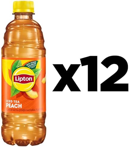 Lipton Peach Iced Tea, 16.9 Fl Oz Bottles (Pack of 12)
