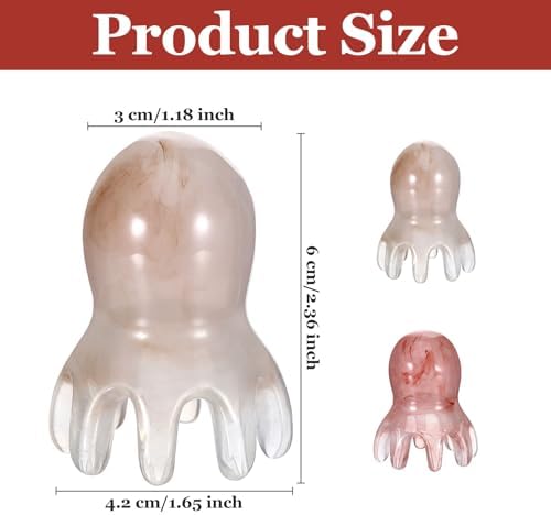 2 Pcs Octopus Scalp Massager Comb, Octopus Head Massager Scalp Massage Tool Stress Relax, Resin Head Scratcher Scalp Scraper Tool Massage Comb, Hair Massage Scalper Spa Equipment Christmas Gifts