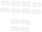 12pcs Portable Travel Case Plastic Organizer for Medication and Items Convenient White Container for Home and Travel Use
