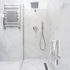 Folding Shower Seat & Chair Wall Mounted for Adults, Fold Down Shower Bench & Stool for Inside Shower, for Small Spaces, Foldable (White, Extra Large)
