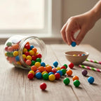 Gumballs for Gumball Machine, 0.5 Inch Mini Gumballs, Approx. 840 Pieces, 3lb Bulk Bag, Assorted Fruit Flavored Bubble Gum, Gumball Machine Refills