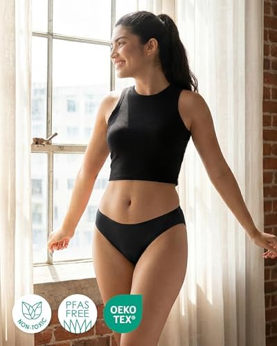 Neione Period Underwear Menstrual Panties Comfortable Modal Bikini Cheeky Briefs for Women Girls