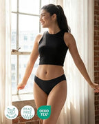 Neione Period Underwear Menstrual Panties Comfortable Modal Bikini Cheeky Briefs for Women Girls