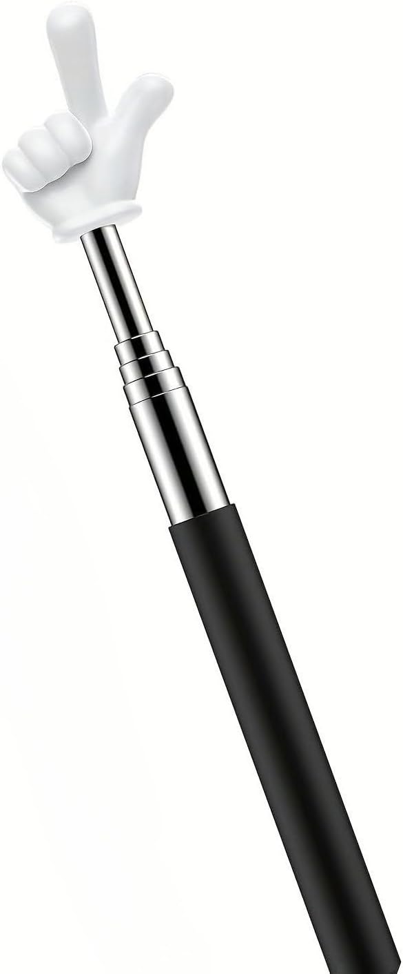 Retractable Finger Pointer Stick - Collapsible Teaching Tool for Classroom, Home, Music, Math & Presentations, Portable & Easy to Store (No Power Required), 1Pc