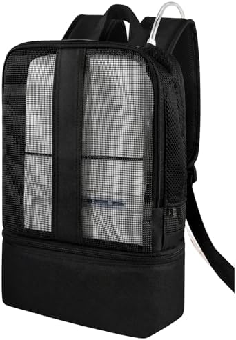 Portable Oxygen Concentrator Backpack, Compatible with Caire FreeStyle Comfort, SimplyGo Mini, Oxlife Liberty, Padded Travel Bag with Mesh Ventilation and Storage, Bag Only