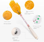 Pai Sha Board Multi-Function Pai Sha Board Silicone Five-Finger Meridian patting Small Yellow Hand Silicone Massage Massage Stick