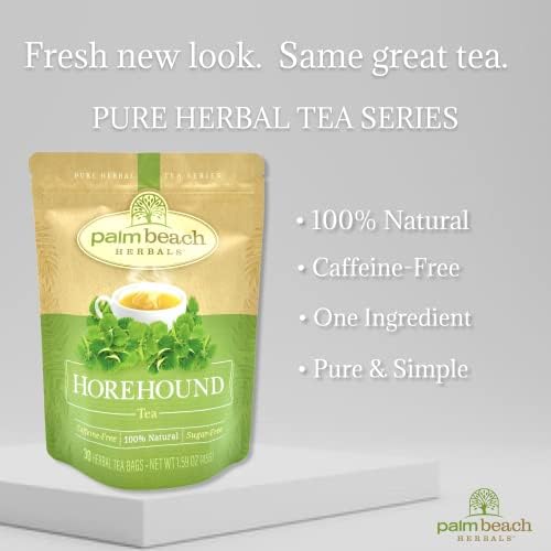 Palm Beach Medicinal Herbs - Horehound Tea - Pure Herbal Tea Series, 30ct