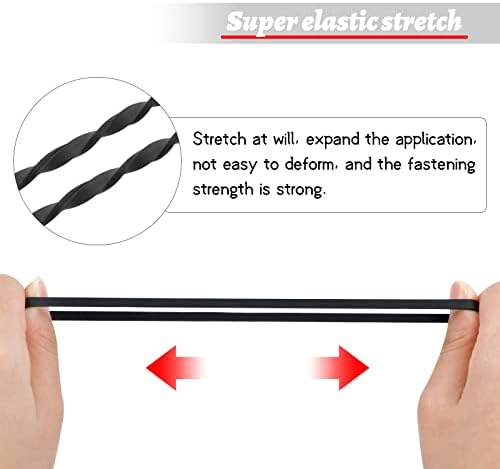 50 Pcs 5mm Thick Elastic Bands, Heavy Duty Stretchable for Home School Office