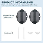 Magnetic Water Softener & Conditioner – Salt-Free Water Descaler for Hard Water Treatment | Easy Install, Eco-Friendly Water Softener System for Home & Apartment Plumbing