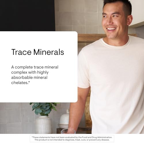THORNE - Trace Minerals - Optimally Absorbed, Chelated Mineral Supplement with Zinc, Boron, Selenium, Chromium & Manganese - Third-Party Certified - Gluten, Dairy & Soy-Free - 90 Capsules
