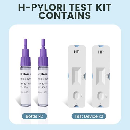 H Pylori Test Kit: 2 PCS Fast & Highly Accurate & Easy to Use & Read Helicobacter Pylori Test at Home Results in 10-15 Minutes - H-Pylori Test Kit 2 Test (2)