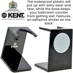 KENT VSB2 Large Black Plastic Shaving Brush Stand for Hang Drying your Shave Brush. Essential Part of Any Men's Shaving Kit, Extends Natural Bristle Brushs Life
