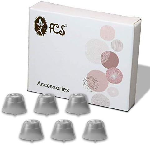 FCS Pack of 6 Click Sleeve for Siemens Signia Silk Primax Click - CIC/ITC (Vented-Large).