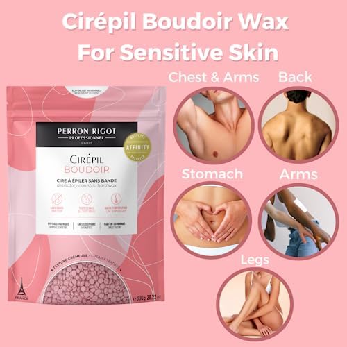Cirepil - Boudoir - 800g / 28.22 oz Hard Wax Beads Bag - Hypoallergenic, Allergen-Free & Rosin-Free for Sensitive Skin - Professional Stripless Hair Removal for Face & Body - Low Temp Refill Bag