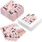 WRAPAHOLIC 50Pcs Christmas Paper Napkins - 3 Ply Christmas Puppy Disposable Luncheon Napkin for Christmas Party Supplies Tableware, Xmas Holiday - 6. 5 x 6.5 In
