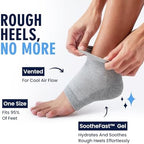 Dr. Frederick's Original Moisturizing Heel Socks for Dry Cracked Heels Treatment - Infused with Olive Oil, Jojoba Oil and Vitamin E - 2 Pairs - Self Care Gifts for Women & Men - Original Formula