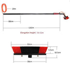 Water Fed Pole Kit, 3.6-11M Water Fed Telescopic Brush Cleaning Photovoltaic and Solar Panels Washing Set Equipment Extension Pole Cleaning for Trucks,20FT/6M
