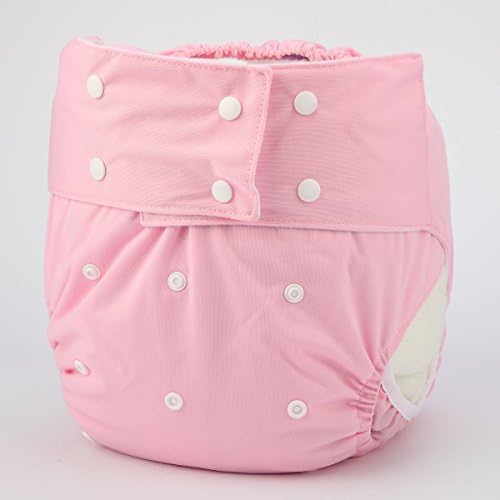 Teen Adult Cloth Diaper Nappy Reusable Washable for Disability Incontinence Women Girls (Pink)