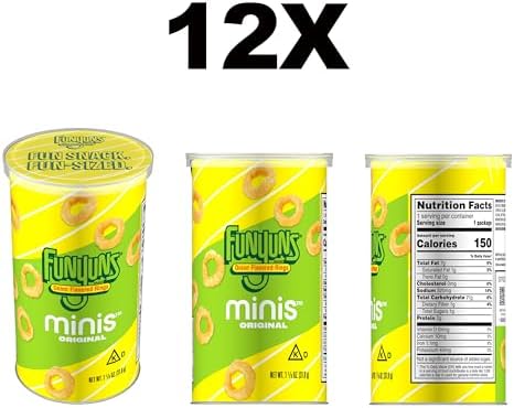 Minis Canisters, Funyuns Original, 1.125 Ounce (Pack of 12)