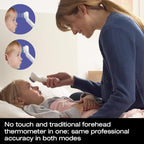 Braun No Touch and Forehead Thermometer - Touchless Thermometer for Adults, Babies, Toddlers & Kids, Color-Coded Fever Guidance, Fast, Reliable, and Accurate Results