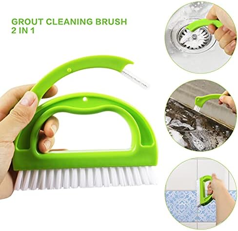 8 Pack Grout Cleaner Brush, Hand-held Groove Gap Cleaning Tools Tile Joint Scrub Brush to Deep Clean, Household Cleaning Brushes for Window Door Track, Stove Tops, Shower, Kitchen, Seams, Floor Lines