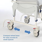 Invacare OCEANERGOVIPUS Aquatec Ocean Ergo VIP Reclining Rolling Shower Wheelchair with Wheel and Commode