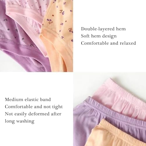 5Pcs Seniors Women Underwear 100% Cotton Briefs For Medium Elderly Ladies Plus Size Panties Full Coverage Panty