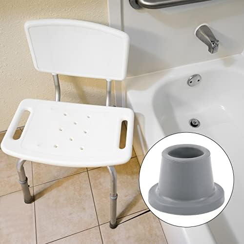 Heavy Duty Shower Chair Leg Caps 4 Pack - Replacement Rubber Feet for Bath Seat, Stools - Non Slip Tips With Suction Cup 1-1/8" I.D