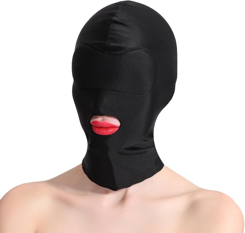 Full Cover Balaclava Sex Head Masks Elastic Spandex Open Mouth Cosplay Halloween Headgear