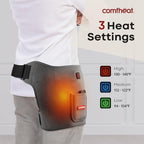 Cordless Hip Heating Pad for Pain Relief FSA Eligible HSA 5000mAh Battery Powered Heated Hip Brace Wrap for Hip Sciatica Pain Recovery Buttock, Up to 52" Waist Size, Gift for Women Men