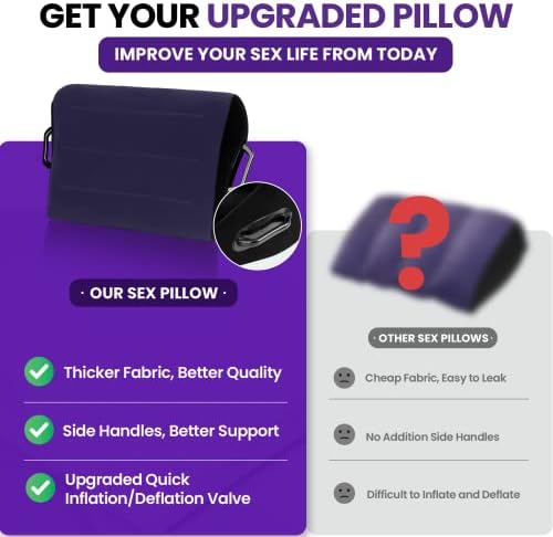 Sex Toys Inflatable Sex Pillow for Deeper Penetration Sex Position Pillow for Adults Sex Furniture Sex Accessories for Couples Men Women