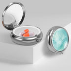 Mini Pill Box, Small Pill Box, Portable Pill Box, Cute Pill Organizer for Vitamins, Medications, Fish Oil and Supplements (Beautiful Marble)