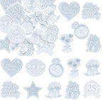 Gyufise 54Pcs Edible 25th Anniversary Cupcake Toppers Silver Happy Wedding Glutinous Rice Paper Cheers to 25 Years We Still Do Picks Party Cake Decorations Supplies