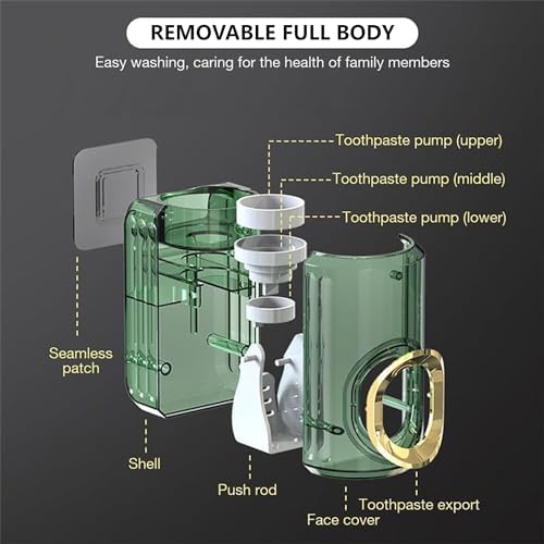Light Luxury Toothpaste Squeezer,Toothpaste Dispenser,2024 New Toothpastes Squeezers Dispenser,Easy-to-Remove and Clean,Toothpaste Squeezer (Clear)