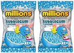 Millions Candy Assorted Flavors Pack 2 Pack, Strawberry, Vimto, Apple, Watermelon, Bubblegum, 110g (Bubblegum)