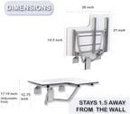 Folding Shower Chair for Elderly and Disabled | ADA Folding Shower Seat Wall Mounted Holds up to 600 lbs | Phenolic Resin Shower Chair for Inside Shower 304 Stainless Steel | 26”x21” Left Hand