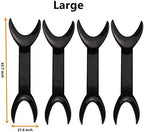 8 Pack Black T-Shape Intraoral Cheek Lip Retractor, 4 Large Size+4 Small Size Double Head Mouth Opener for Teeth Whitening Retractor, Dental Orthodontic Oral Care Tool