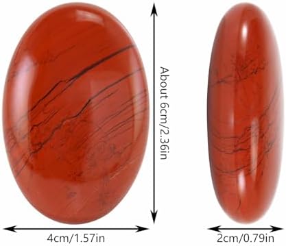 Red Jasper Crystal Palm Stone, Worry Stones, Crystals and Healing Stones, Polished Rocks, Natural Gemstones, Chakra Stones for Healing Crystals Daily Use