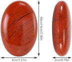 Red Jasper Crystal Palm Stone, Worry Stones, Crystals and Healing Stones, Polished Rocks, Natural Gemstones, Chakra Stones for Healing Crystals Daily Use