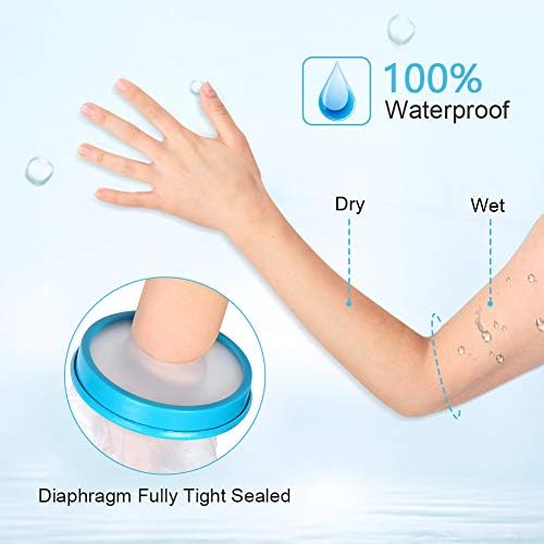 people Arm Cast Cover for Shower, Seal Tight Teens Cast and Bandage Protector for Showering, Bathing and Hot-tub, Cast Watertight Keep Forearm Cast Bandage Dry (Teens
