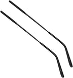 GERRIT glasses arms, Eyewear Leg, Glasses Temple, Metal Eyeglass Temples Arms Glasses Replacement Parts Double Teeth Spacing 1mm Sunglasses Frame Repair, 1 Pair Black