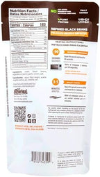Perla Refried Black Beans (Frijoles Negros Refritos) - No MSG, Non BPA, No Animal Ingredients, No soy added, No Preservatives, No artificial additives, 6 Grams of Protein, Microwavable, Fully Cooked, Just heat and eat |14 ounces (PACK of 6)