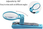 Nail Cutter with Magnifying Glass, Extra Large Nail Clipper, Stainless Steel Fingernail Magnifier Scissors Toenails Clippers for Elderly, Children