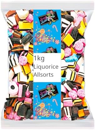 2.2 lb (1kg) Liquorice Allsorts – Classic British Candy Mix – Imported from the UK – Traditional Licorice Sweets – Packed by Krazy Kandi