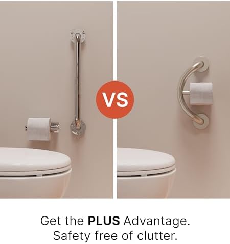 HealthCraft Plus Series Bathroom Grab Bar & Toilet Paper Holder