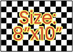 Checkered Racing Flag Edible Cake wrap Topper, 8 x 10 inches, Black and White checkered Icing Sheet