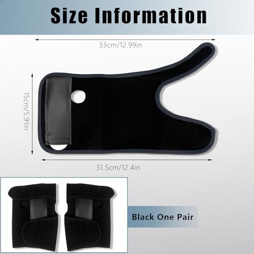 1 Pair Wrist Brace for Carpal Tunnel with Metal Bar, Men Women Hand Wrist Support Brace, Adjustable Night Wrist Splints Guards for Endonitis Sprain Arthritis Relief (Black, Right & Left) (A)